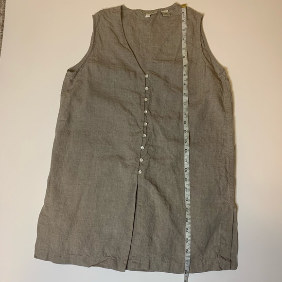 Vintage Ann Taylor Linen Tunic Blouse - Picture 8 of 11